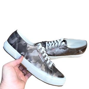 Superga Gray Army Chrome Sneakers
